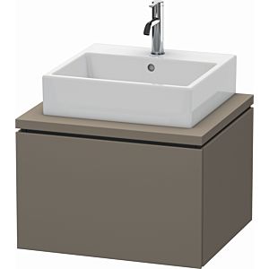 L-Cube Duravit vasque LC581009090 62 x 54,7 cm, flanelle gris soie mat, pour console, 1 coulissant