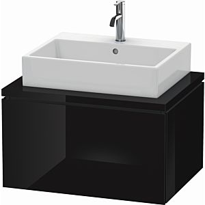 Duravit L-Cube vanity unit LC581104040 72 x 54.7 cm, black high gloss, for console, 1 pull-out