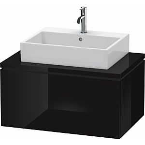 Duravit L-Cube vanity unit LC581204040 82 x 54.7 cm, black high gloss, for console, 1 pull-out