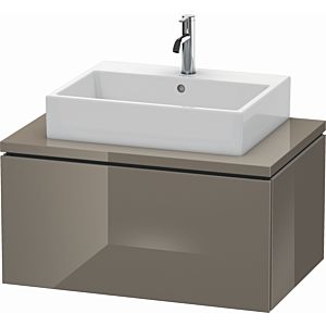 Duravit L-Cube vanity unit LC581208989 82 x 54.7 cm, flannel gray high gloss, for console, 1 pull-out