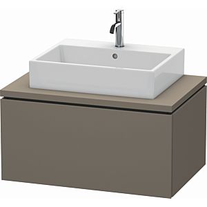 L-Cube Duravit vasque LC581209090 82 x 54,7 cm, flanelle gris soie mat, pour console, 1 coulissant