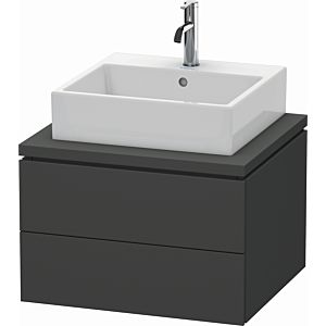 L-Cube Duravit vasque LC581504949 62 x 54,7 cm, graphite mat, pour console, 2 tiroirs