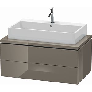 Duravit L-Cube vanity unit LC581808989 92 x 54.7 cm, flannel gray high gloss, for console, 2 drawers
