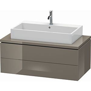 Duravit L-Cube vanity unit LC581908989 102 x 54.7 cm, flannel gray high gloss, for console, 2 drawers