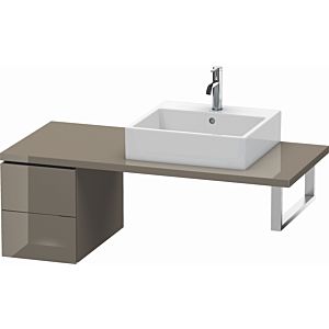 Duravit L-Cube base cabinet LC583508989 32 x 54.7 cm, flannel gray high gloss, for console, 2 drawers