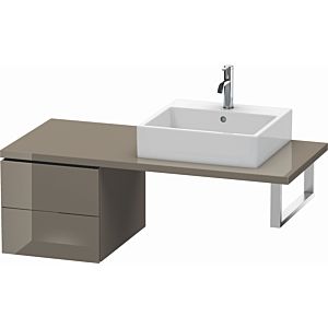 Duravit L-Cube base cabinet LC583608989 42 x 54.7 cm, flannel gray high gloss, for console, 2 drawers