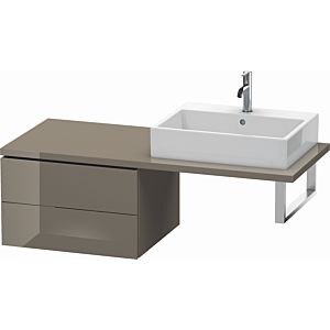 Duravit L-Cube base cabinet LC583808989 62 x 54.7 cm, flannel gray high gloss, for console, 2 drawers