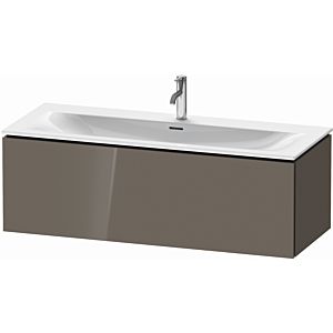 Duravit L-Cube vanity unit LC613908989 122 x 48, 2000 cm, flannel gray high gloss, 2000 pull-out, wall-hung