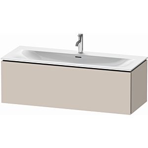 Duravit L-Cube vanity unit LC613909191 122 x 48, 2000 cm, matt taupe, 2000 pull-out, wall-hung