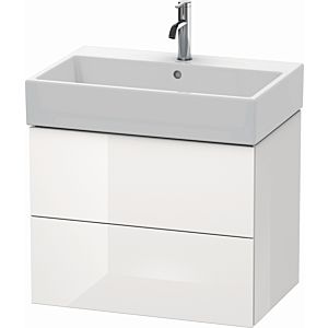 Duravit L-Cube vanity unit LC627602222 68.4 x 45.9 cm, white high gloss, 2 drawers, wall-hung