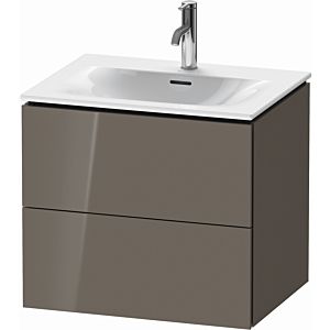 Duravit L-Cube vanity unit LC630508989 62 x 48, 2000 cm, flannel gray high gloss, 2 drawers, wall-hung