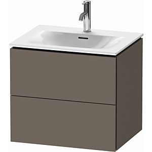 Duravit L-Cube vanity unit LC630509090 62 x 48, 2000 cm, flannel gray silk matt, 2 drawers, wall-hung