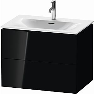 Duravit L-Cube vanity unit LC630604040 72 x 48, 2000 cm, black high gloss, 2 drawers, wall-hung