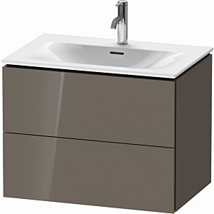 Duravit L-Cube vanity unit LC630608989 72 x 48, 2000 cm, flannel gray high gloss, 2 drawers, wall-hung