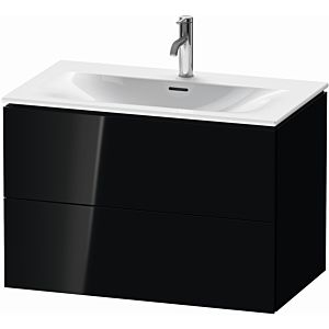 L-Cube Duravit vasque LC630704040 82 x 48, 2000 cm, noir brillant, 2 tiroirs, suspendu