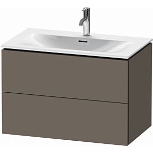 Duravit L-Cube vanity unit LC630709090 82 x 48, 2000 cm, flannel gray silk matt, 2 drawers, wall-hung