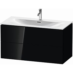 Duravit L-Cube vanity unit LC630804040 102 x 48, 2000 cm, black high gloss, 2 drawers, wall-hung