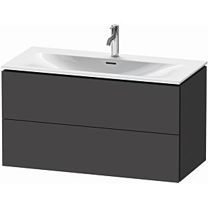Duravit L-Cube vanity unit LC630804949 102 x 48, 2000 cm, graphite matt, 2 drawers, wall-hung