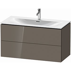 Duravit L-Cube vanity unit LC630808989 102 x 48, 2000 cm, flannel gray high gloss, 2 drawers, wall-hung