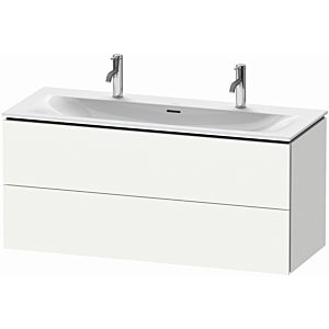 Duravit L-Cube vanity unit LC630901818 122 x 48, 2000 cm, matt white, 2 drawers, wall-hung