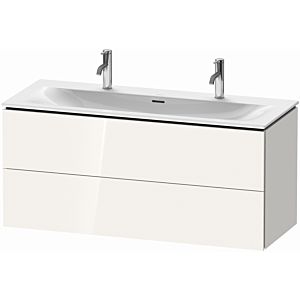 Duravit L-Cube vanity unit LC630902222 122 x 48, 2000 cm, white high gloss, 2 drawers, wall-hung