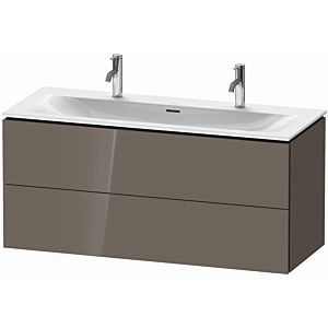 Duravit L-Cube vanity unit LC630908989 122 x 48, 2000 cm, flannel gray high gloss, 2 drawers, wall-hung