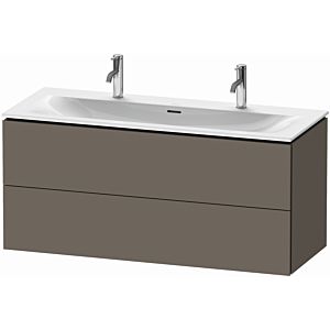 Duravit L-Cube vanity unit LC630909090 122 x 48, 2000 cm, flannel gray silk matt, 2 drawers, wall-hung