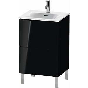 Duravit L-Cube vanity unit LC659404040 52x42.1x70.4cm, 2 pull-outs, standing, black high gloss