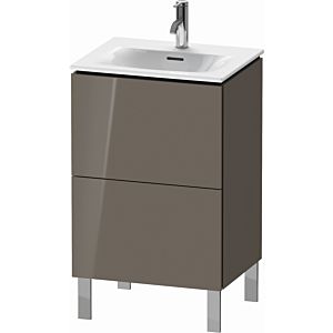 Duravit L-Cube vanity unit LC659408989 52x42.1x70.4cm, 2 pull-outs, standing, flannel gray high gloss