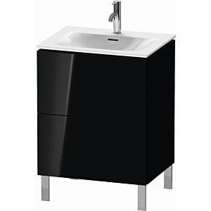 Duravit L-Cube Waschtisch-Unterschrank LC659504040 62 x 48,1 cm, schwarz hochglanz, 2 Auszüge, stehend