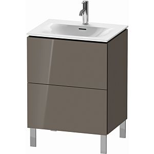 Duravit L-Cube vanity unit LC659508989 62 x 48, 2000 cm, flannel gray high gloss, 2 pull-outs, standing