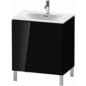 Duravit L-Cube Waschtisch-Unterschrank LC659604040 72 x 48,1 cm, schwarz hochglanz, 2 Auszüge, stehend