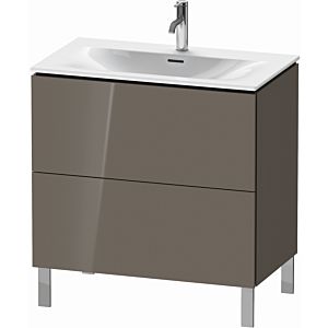 Duravit L-Cube vanity unit LC659708989 82 x 48, 2000 cm, flannel gray high gloss, 2 pull-outs, standing