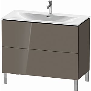 Duravit L-Cube vanity unit LC659808989 102 x 48, 2000 cm, flannel gray high gloss, 2 pull-outs, standing