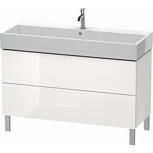 Duravit L-Cube vanity unit LC677902222 118.4x 45.9 cm, white high gloss, 2 pull-outs, standing