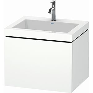 Duravit L-Cube vanity unit LC6916O1818 60 x48 cm, 2000 tap hole, matt white, 2000 pull-out
