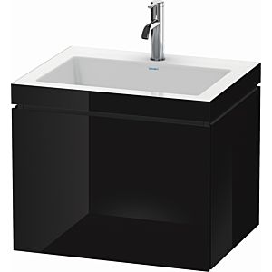 Duravit L-Cube vanity unit LC6916O4040 60 x48 cm, 2000 tap hole, black high gloss, 2000 pull-out