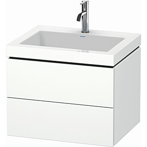Duravit L-Cube vanity unit LC6926O1818 60 x48 cm, 2000 tap hole, matt white, 2 drawers