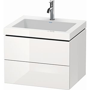 Duravit L-Cube vanity unit LC6926O2222 60 x48 cm, 2000 tap hole, white high gloss, 2 drawers