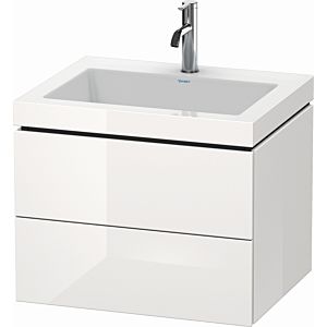 Duravit L-Cube vanity unit LC6926O8585 60 x48 cm, 2000 tap hole, white high gloss, 2 drawers