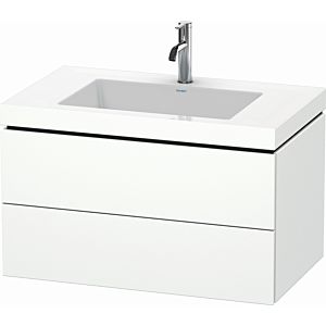 Duravit L-Cube vanity unit LC6927O1818 80 x 48 cm, 2000 tap hole, matt white, 2 drawers