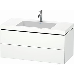 Duravit L-Cube vanity unit LC6928O1818 100 x 48 cm, 2000 tap hole, matt white, 2 drawers