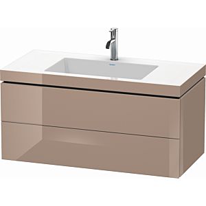 Duravit L-Cube vanity unit LC6928O8686 100 x 48 cm, 2000 tap hole, cappuccino high gloss, 2 drawers