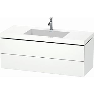 Duravit L-Cube vanity unit LC6929O1818 120 x 48 cm, 2000 tap hole, matt white, 2 drawers