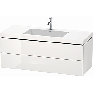 Duravit L-Cube vanity unit LC6929O8585 120 x 48 cm, 2000 tap hole, white high gloss, 2 drawers