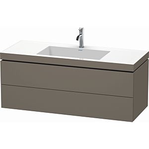 Duravit L-Cube vanity unit LC6929O9090 120 x 48 cm, 2000 tap hole, flannel gray silk matt, 2 drawers