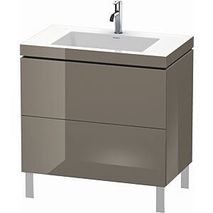 Duravit L-Cube vanity unit LC6937O8989 80 x 48 cm, match2 tap hole, flannel gray high gloss, 2 2000