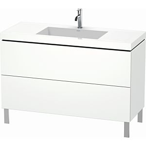 Duravit L-Cube vanity unit LC6939O1818 120 x 48 cm, 2000 tap hole, matt white, 2 pull-outs, floor-standing