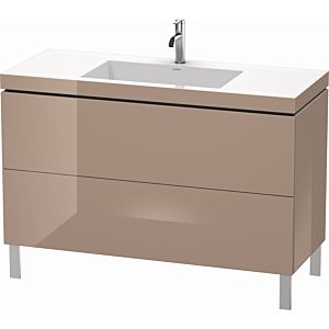 Duravit L-Cube vanity unit LC6939O8686 120 x 48 cm, 2000 tap hole, cappuccino high gloss, 2 pull-outs, floor-standing