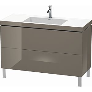Duravit L-Cube vanity unit LC6939O8989 120 x 48 cm, match2 tap hole, flannel gray high gloss, 2 2000